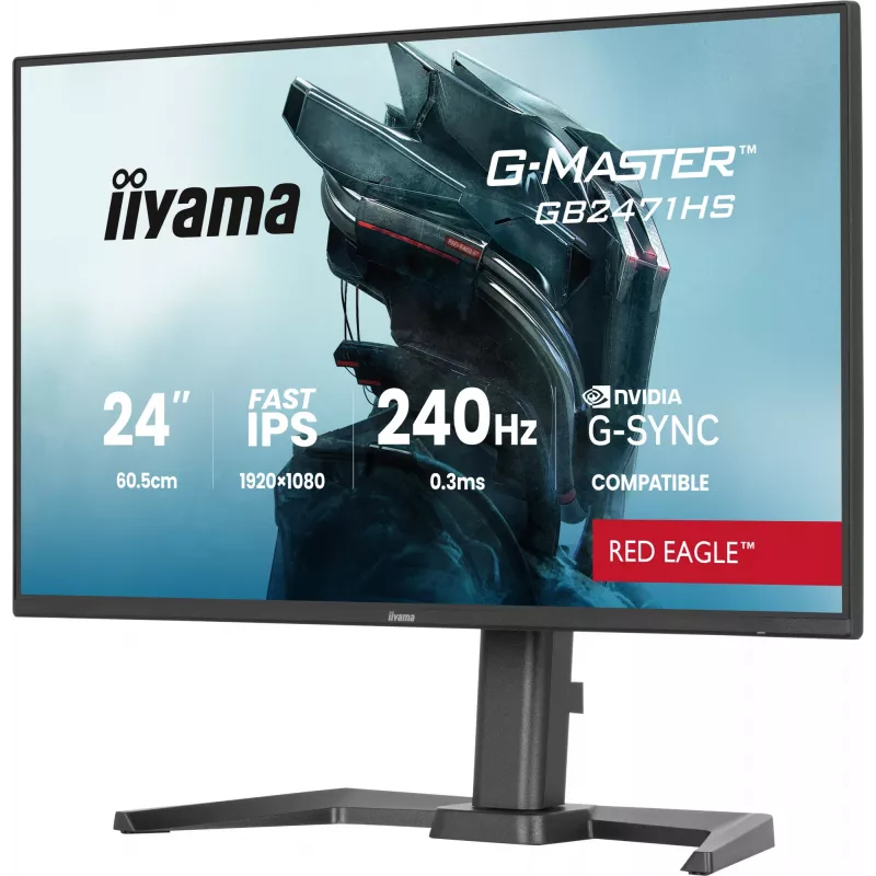 iiyama G-MASTER GB2471HS-B1 tietokonenäyttö 60,5 cm (23,8 inch) 1920 x 1080 pikseliä Full HD musta