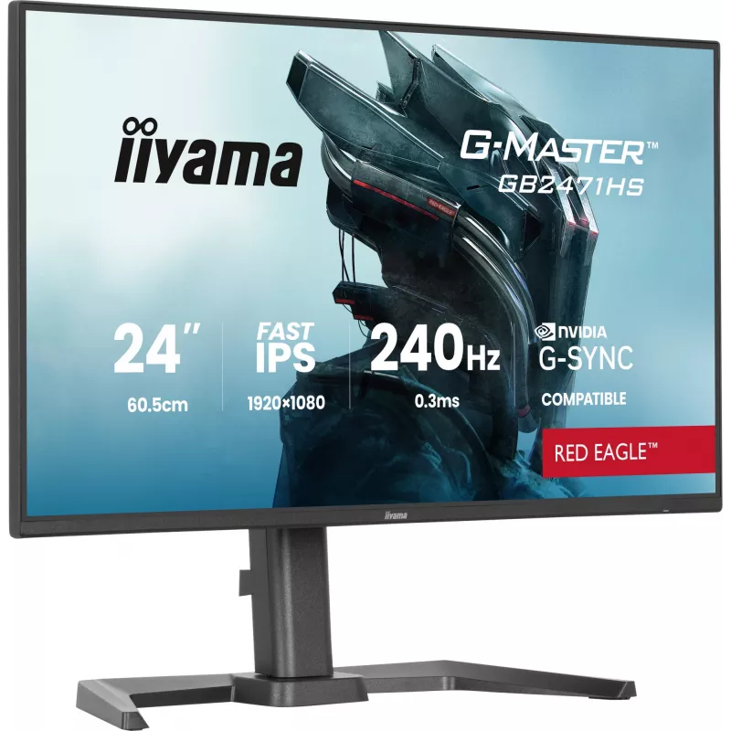 iiyama G-MASTER GB2471HS-B1 tietokonenäyttö 60,5 cm (23,8 inch) 1920 x 1080 pikseliä Full HD musta
