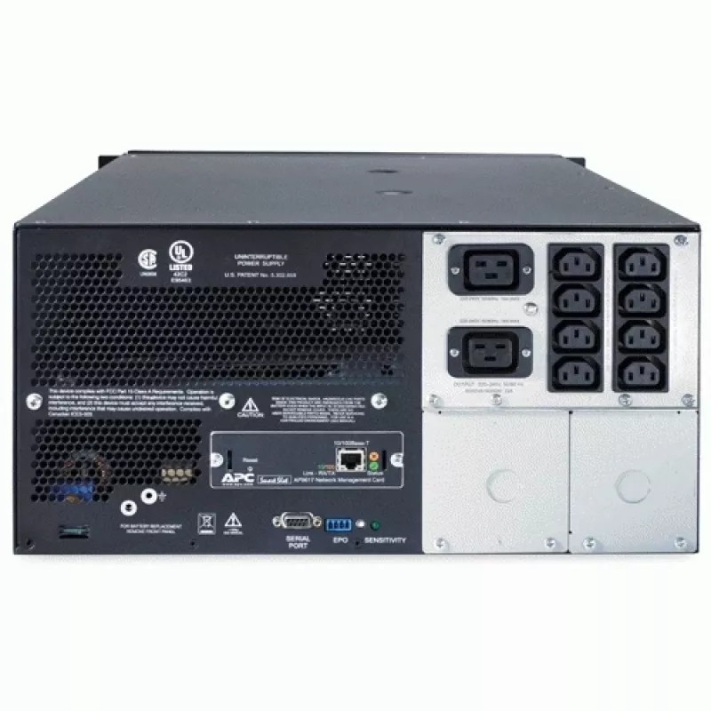 APC Smart-UPS SUA5000RMI5U - 5000VA, 8x C13, 2x C19 pistorasia, NMC, rack-asennus/torni