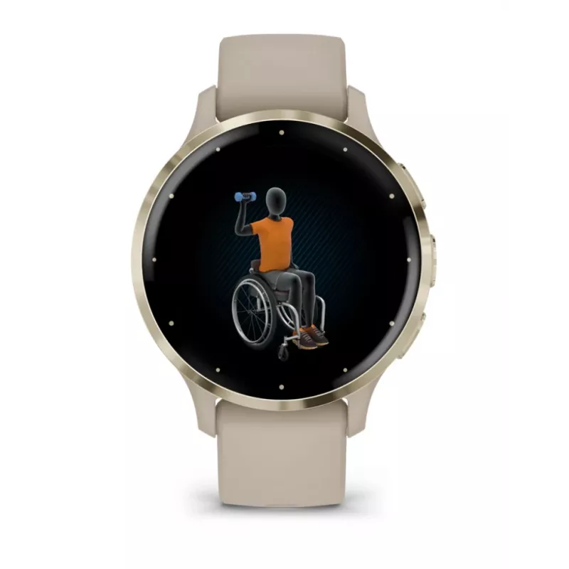 GARMIN INTERNATIONAL Venu 3S - 41 mm - älykello rannekkeella - ranska - harmaa