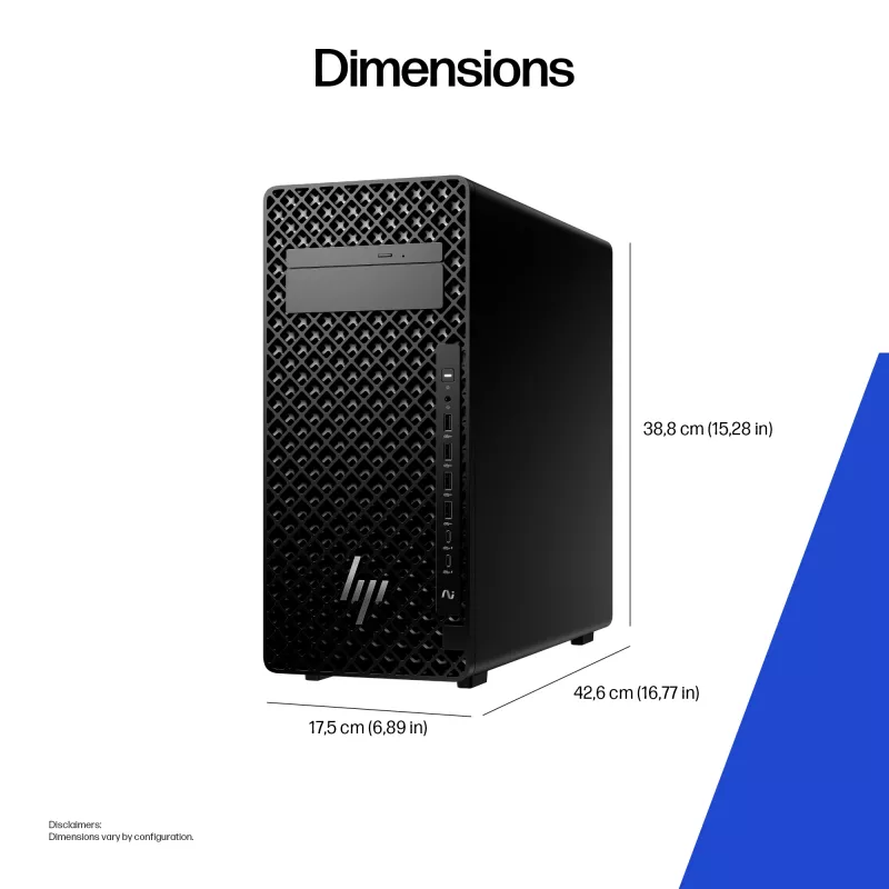 HP Z2 Tower G1i Intel Core Ultra 7 265 16 GB DDR5-SDRAM Windows 11 Pro -työasema, AI-työasema, AI-PC