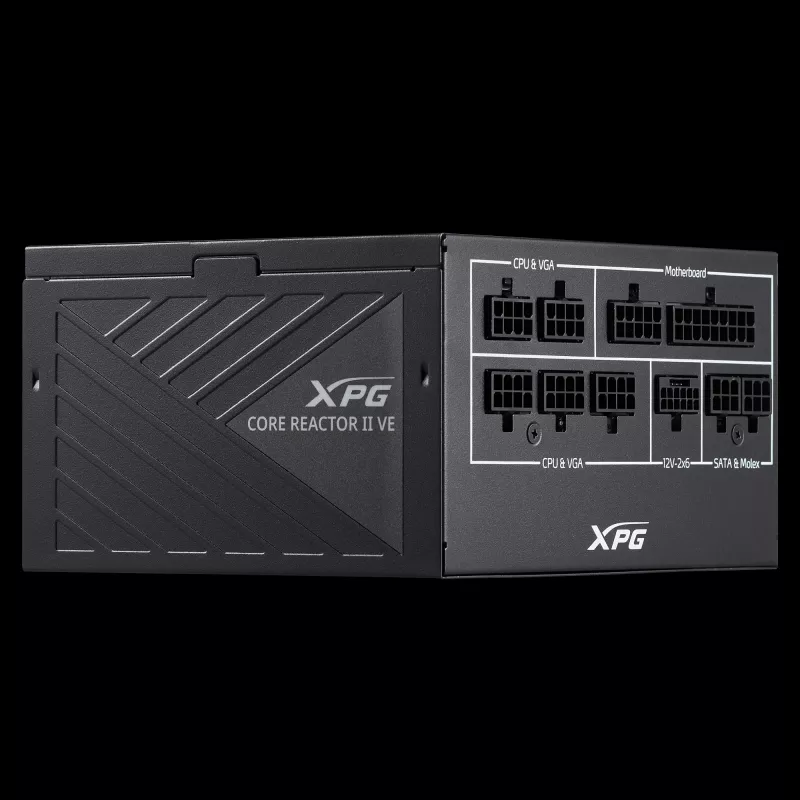 XPG COREREACTOR II VE 850W virtalähde, 850 W, 100 - 240 V, 47 - 63 Hz, 12 A, 20 A, 70.8 A
