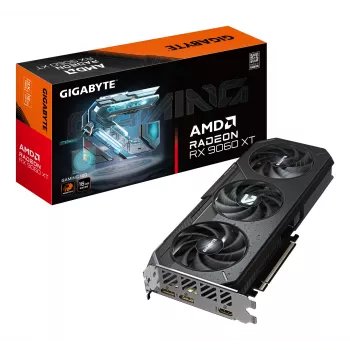 GIGABYTE Radeon RX 9060 XT GAMING 16G -näytönohjain - 16 GB GDDR6, 128 bit, PCI-E 5.0, 3230 MHz ydin kellotaajuus, 2 x DisplayPort, 1 x HDMI, GV-R9060XTGAMING-16GD