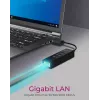 ICY BOX IB-HUB1419-LAN USB 3.2 Gen 1 (3.1 Gen 1) Type-A musta