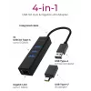 ICY BOX IB-HUB1419-LAN USB 3.2 Gen 1 (3.1 Gen 1) Type-A musta