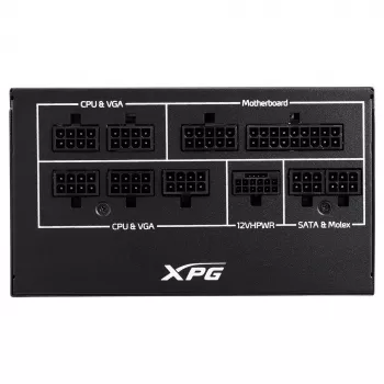 XPG COREREACTOR II 850W virtalähde, 850 W, 100 - 240 V, 47 - 63 Hz, 12 A, 22 A, 62,5 A