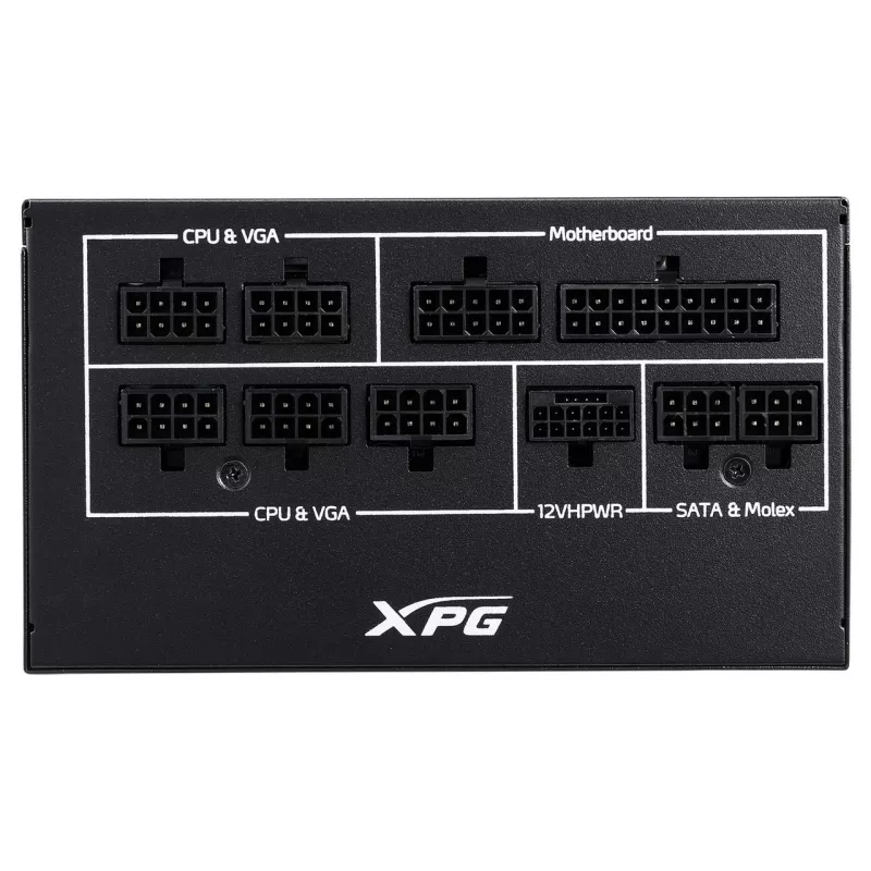 XPG COREREACTOR II 850W virtalähde, 850 W, 100 - 240 V, 47 - 63 Hz, 12 A, 22 A, 62,5 A