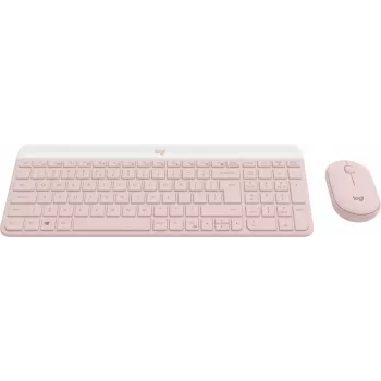 LOGITECH Slim langaton näppäimistö ja hiiri -yhdistelmä Mk470 - rose Qwerty Us/int'l