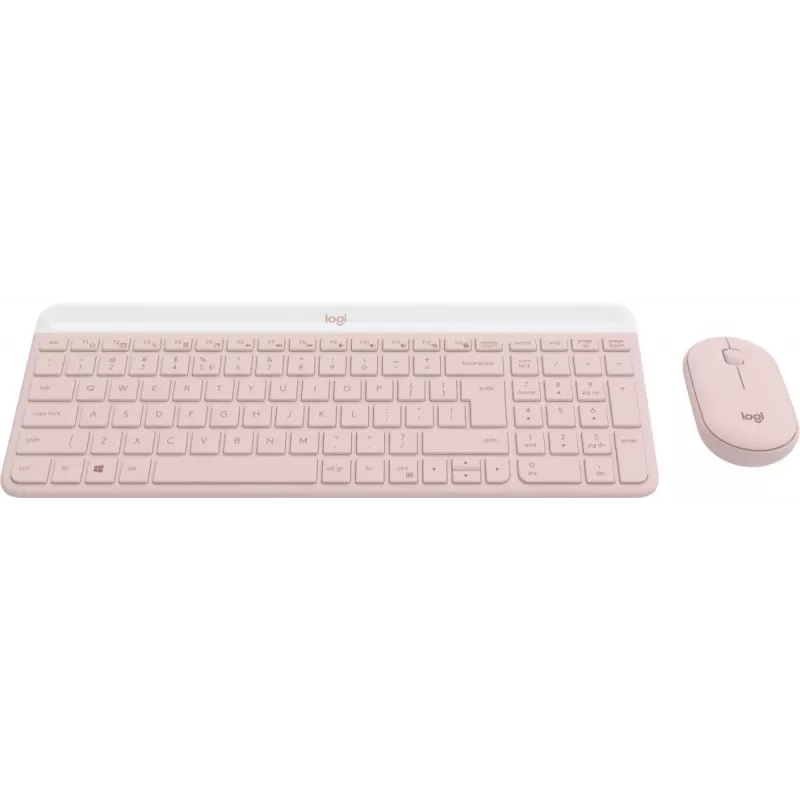 LOGITECH Slim langaton näppäimistö ja hiiri -yhdistelmä Mk470 - rose Qwerty Us/int'l