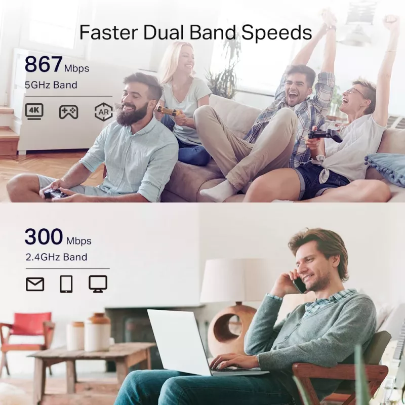 Verkkotoistin TP-Link AC1200 Mesh Wi-Fi -laajennin