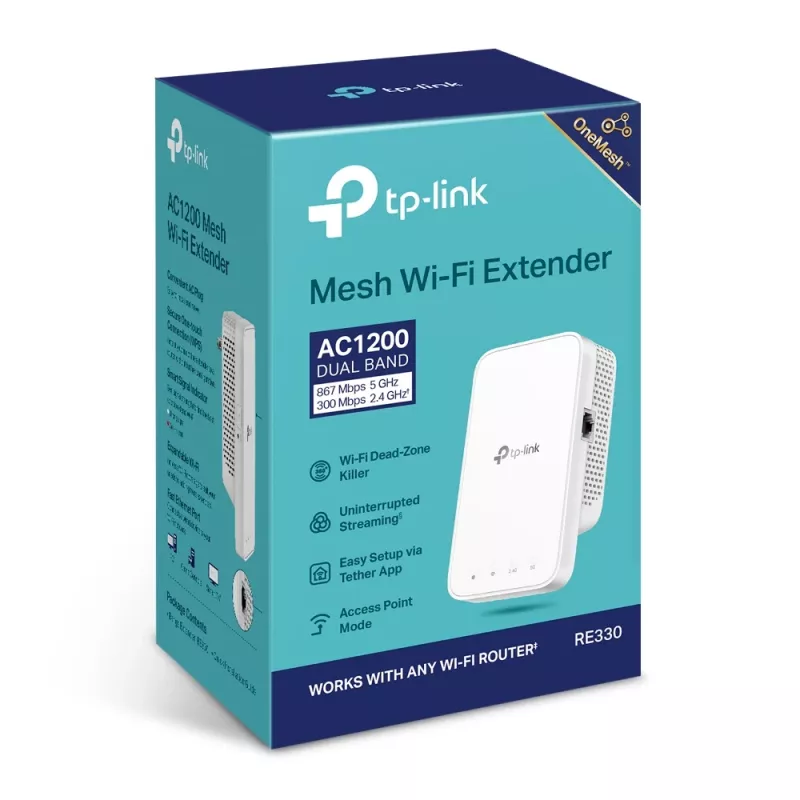 Verkkotoistin TP-Link AC1200 Mesh Wi-Fi -laajennin
