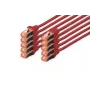 DIGITUS patch-kaapeli - CAT6 - S/FTP - Snagless - Cu - 3m - punainen - 10 kpl:n pakkaus