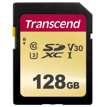 Flash-muisti Transcend 128 GB SDXC UHS-I 500S