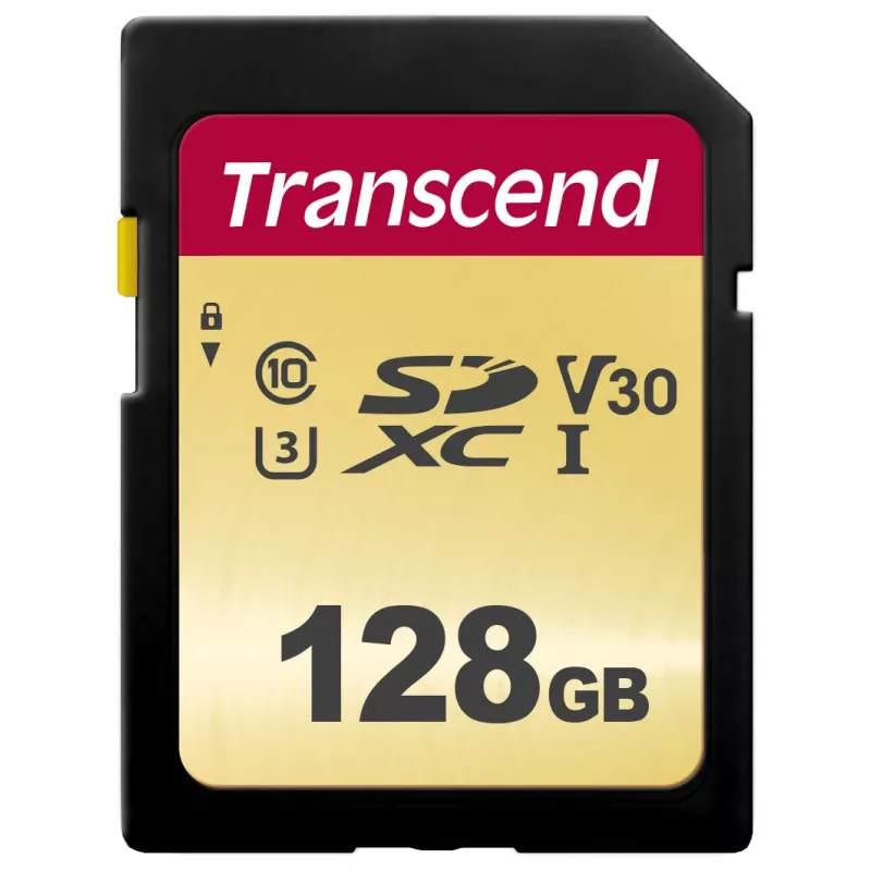 Flash-muisti Transcend 128 GB SDXC UHS-I 500S