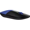 HP Z3700 sininen langaton hiiri, molempikätinen, optinen, RF Wireless, 1200 DPI, sininen