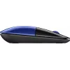 HP Z3700 sininen langaton hiiri, molempikätinen, optinen, RF Wireless, 1200 DPI, sininen