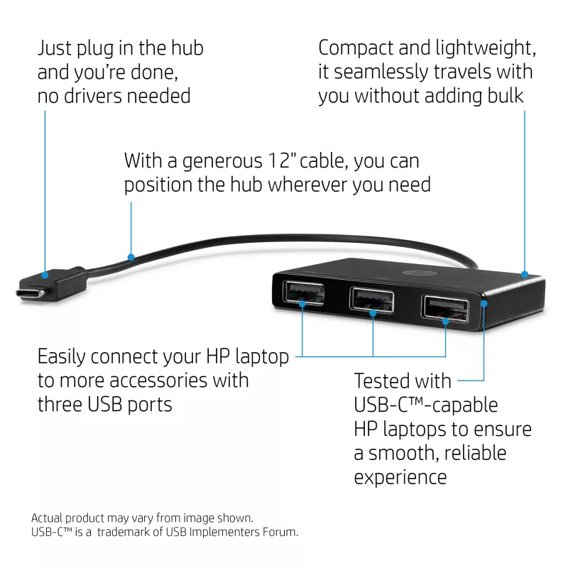 HP USB-C–USB-A-keskitin
