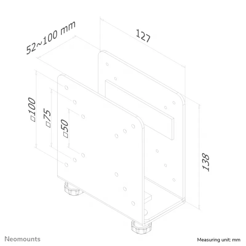 Neomounts THINCLIENT-20 minitietokoneen pidike - max 7 kg - yleiskäyttöinen