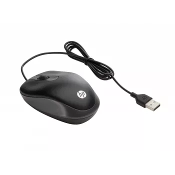 HP USB Travel Mouse, molempikätinen, optinen, USB Type-A, 1000 DPI, musta