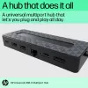 HP Universal USB-C Multiport Hub USB 3.2 Gen 1 Type-C musta