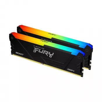 Kingston Technology FURY Beast 64GB 3200MT/s DDR4 CL16 DIMM (2 kpl:n pakkaus) RGB