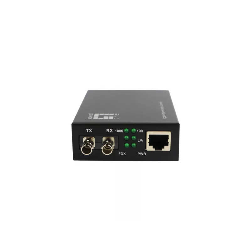 LevelOne RJ45 - ST Gigabit -mediakonvertteri, yksimuotokuitu, 1310nm, 20km
