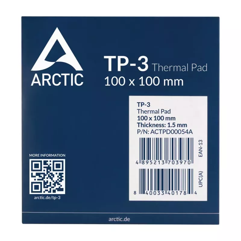 ARCTIC TP-3 Premium Performance -lämpötyyny 100 x 100 mm, 1,5 mm
