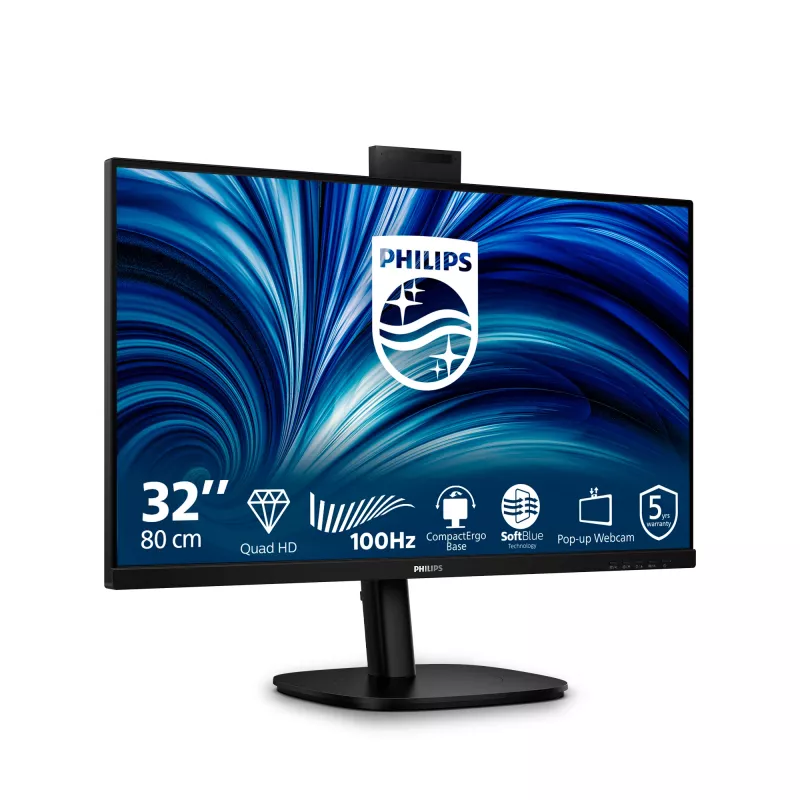 Philips 3000 series 32B2U3601H/00 tietokonenäyttö 80 cm (31,5 inch) 2560 x 1440 pikseliä Quad HD LCD musta