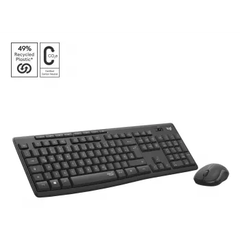 LOGITECH MK295 hiljainen langaton näppäimistö/hiiri-yhdistelmä - grafiitti - Qwertz Swiss/Lux