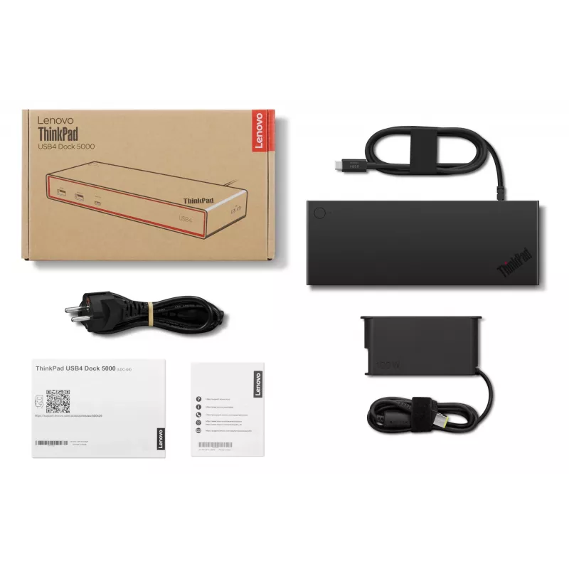 Lenovo ThinkPad USB4 Dock 5000 langallinen Thunderbolt 4 musta