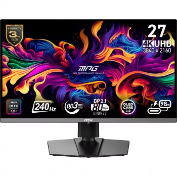 MSI MPG 272URXDE QD-OLED tietokonenäyttö 67,3 cm (26,5 tuumaa) 3840 x 2160 pikseliä 4K Ultra HD musta