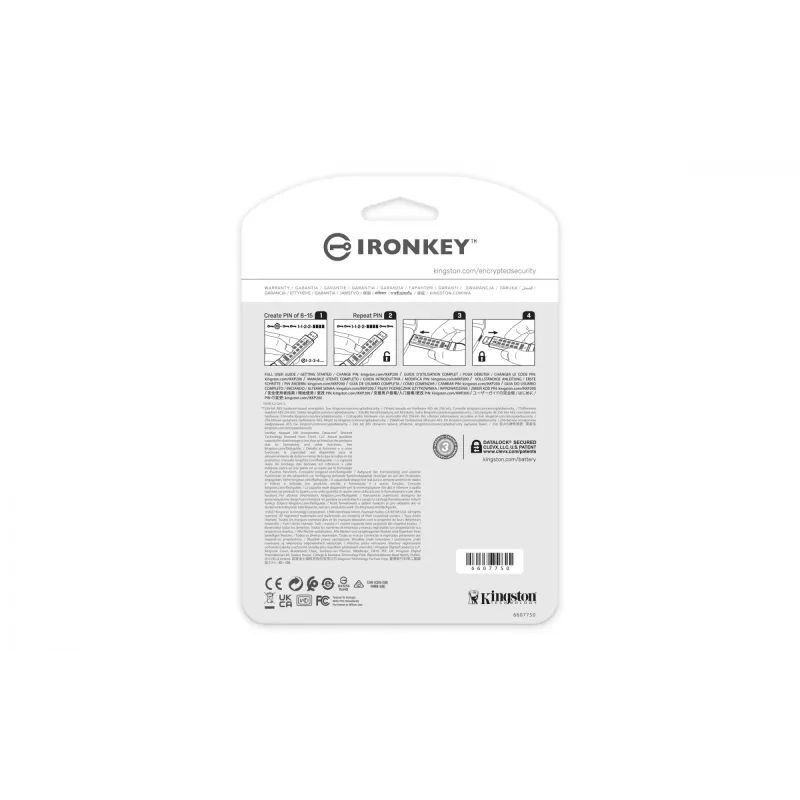 Kingston Technology IronKey 32GB Keypad 200, FIPS 140-3 Level 3 AES-256 laitteistosalattu