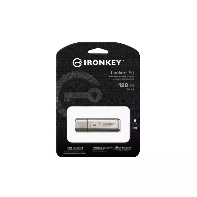 Kingston Technology IronKey 128GB IKLP50 AES USB 256-bittisellä salauksella