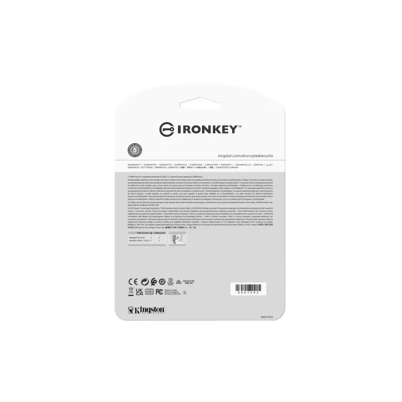 Kingston Technology IronKey 128GB IKLP50 AES USB 256-bittisellä salauksella
