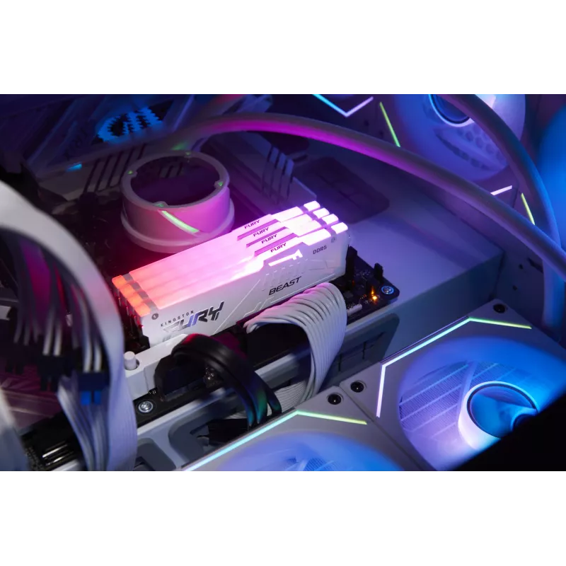 Kingston Technology FURY Beast 32GB 6000MT/s DDR5 CL30 DIMM valkoinen RGB EXPO