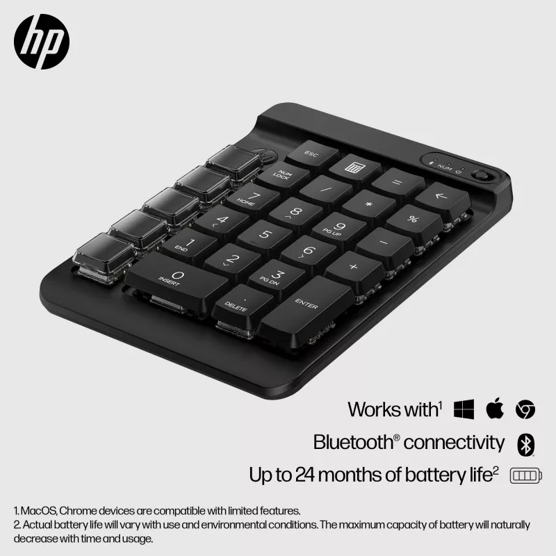 HP 435 ohjelmoitava langaton näppäimistö, Bluetooth, musta