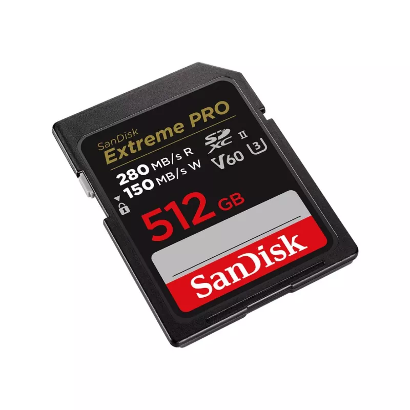 WESTERN DIGITAL SanDisk PRO 512GB V60 UHS-II SD-KORTIT 280/150MB/S V60 C10 UHS-II