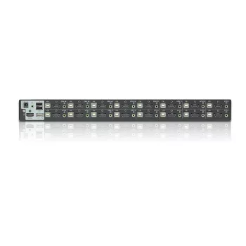 ATEN 16-porttinen USB - HDMI KVM-kytkin USB-oheisliitännällä, 1920 x 1200 pikseliä, WUXGA, 8,66 W, musta