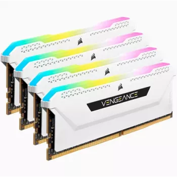 CORSAIR keskusmuisti 64GB DDR4 (4 x 16GB) DRAM 3200MHz C16 muistisarja Vengeance RGB Pro Sl valkoinen