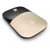 HP Z3700 Gold langaton hiiri, molempikätinen, optinen, RF Wireless, 1200 DPI, kulta