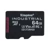 Kingston Technology 64 GB microSDXC Industrial C10 A1 pSLC -kortti + SD-sovitin