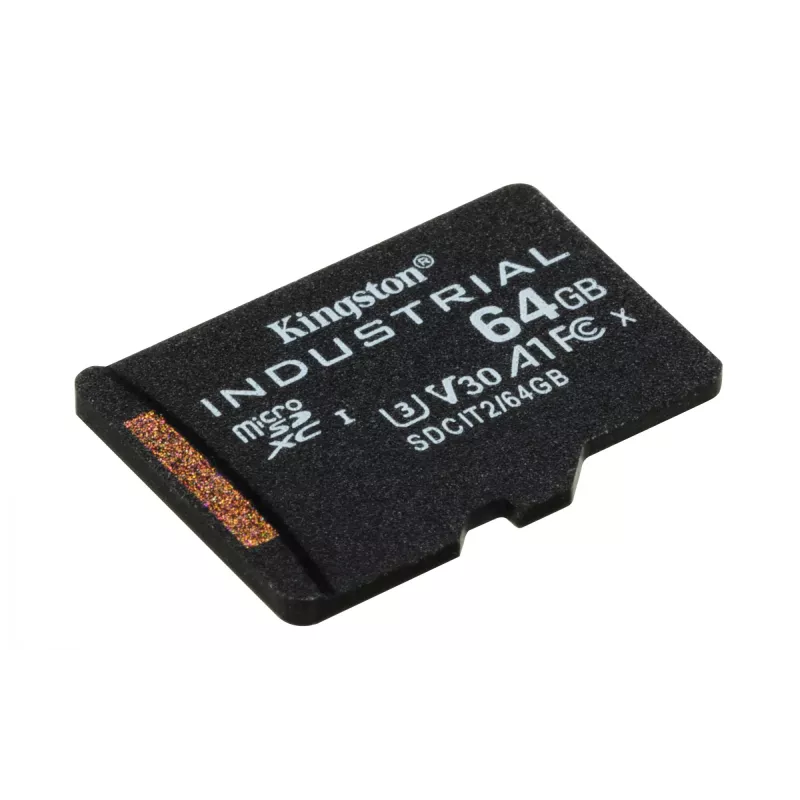 Kingston Technology 64 GB microSDXC Industrial C10 A1 pSLC -kortti + SD-sovitin