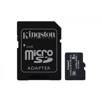 Kingston Technology 8GB microSDHC Industrial C10 A1 pSLC -kortti + SD-sovitin