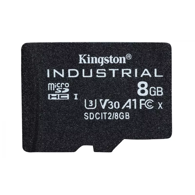 Kingston Technology 8GB microSDHC Industrial C10 A1 pSLC -kortti + SD-sovitin