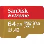 WESTERN DIGITAL Extreme microSDXC 64GB SD-sovitin action-kameroille ja drooneille 170MB/s 80MB/s A2 C10 V30 UHS-I U3