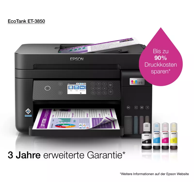 Epson EcoTank ET-3850 mustesuihku A4 4800 x 1200 DPI 33 ppm Wi-Fi