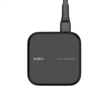 BELKIN USB-C 6-in-1 Core GaN -telakka musta