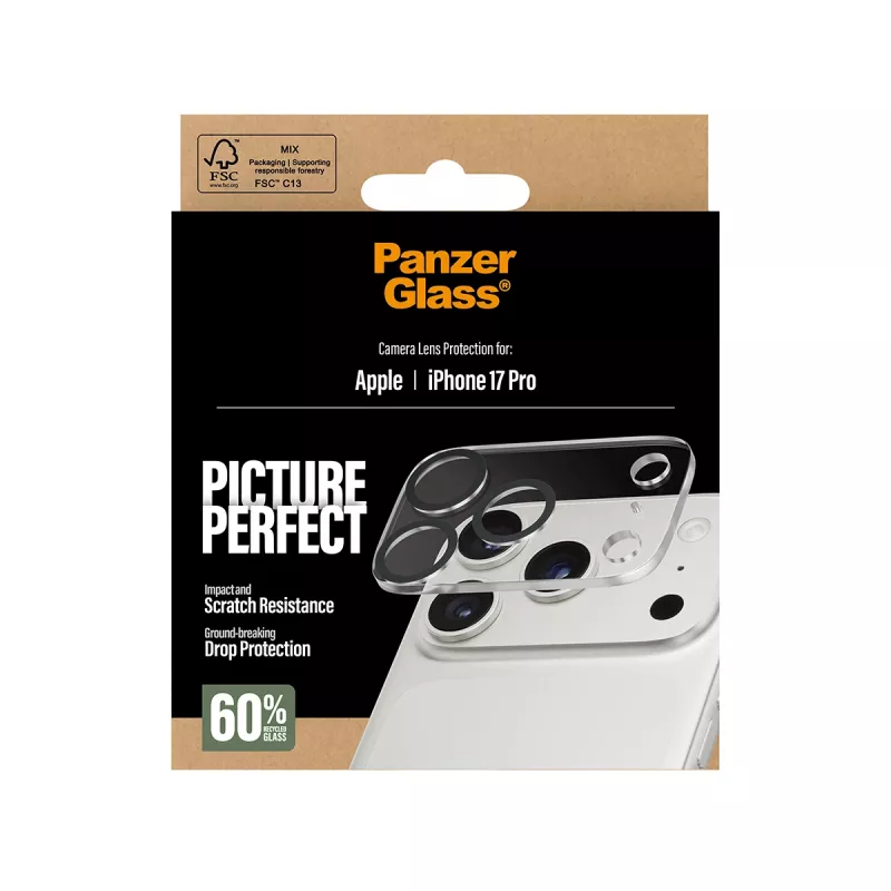 Kameran linssinsuoja PanzerGlass iPhone 17 Pro naarmuuntumaton iskunkestävä