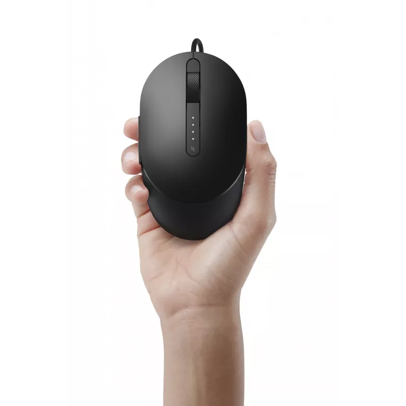 DELL Pro Wired Mouse - MS3220 - musta, molempikätinen, laser, USB Type-A, 3200 DPI, 2 ms, musta