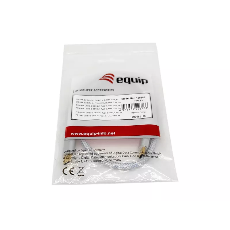 Equip USB 3.2 Gen 2 Type-C - C, M/M, 1 m, 5A